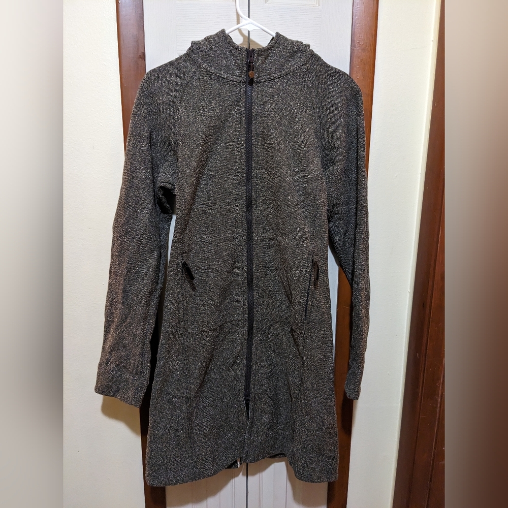 🩶 Lulemon Full Zip Black Running Hiking Hooded Jacket CA 35801 RN 106359 Size 8